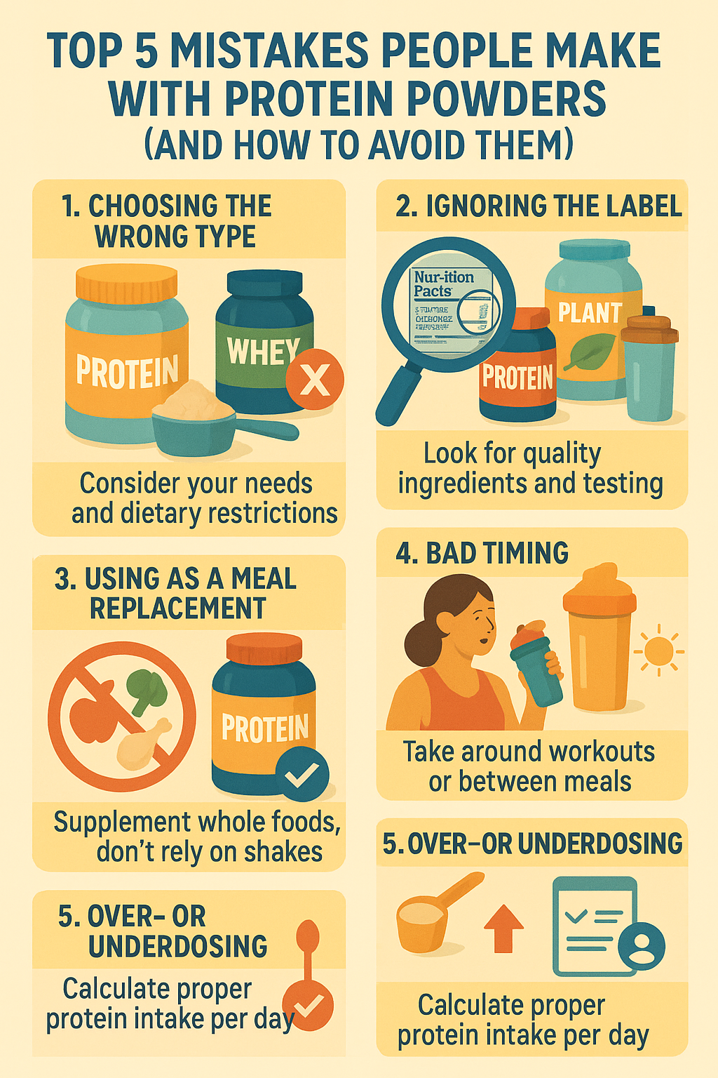 Top 5 Mistakes People Make with Protein Powders (and How to Avoid Them)