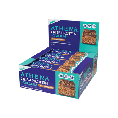 Athena Crisp Protein + Calcium Chocolate Peanut Butter 55G x 12