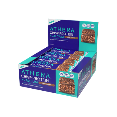 Athena Crisp Protein + Calcium Milk Choc Almond 55G x 12