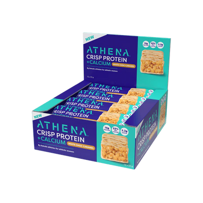 Athena Crisp Protein + Calcium White Chocolate Caramel 55G x 12