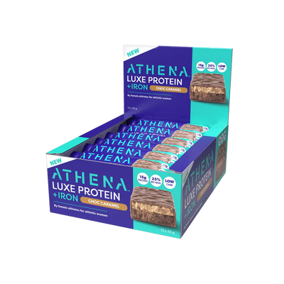 Athena Luxe Protein + Iron Choc Caramel 55G x 12
