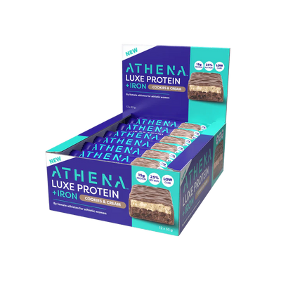 Athena Luxe Protein + Iron Cookies & Cream 55G x 12