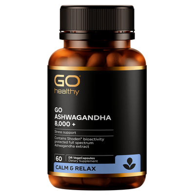 GO Healthy GO Ashwagandha 8,000 + 60 DR VCaps